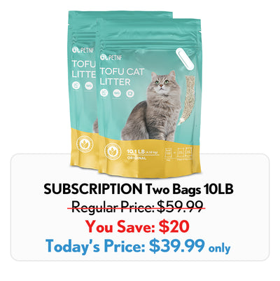 2 Cats | Two Bags x 10.1 lb |  $53.99 for a one month supply of litter.